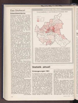 Einwohnerdichte in den Hamburger Stadtteilen 1984