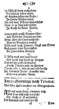 Am 20. Sonntage nach Trinitat. - Am 23. Sonntage nach Trinitat.