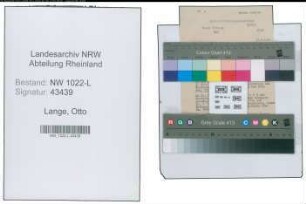 Entnazifizierung Otto Lange , geb. 00.00.0000 ()