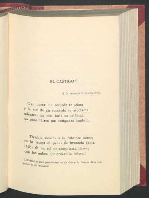 El castigo : A la memoria de Carlos Ortíz.