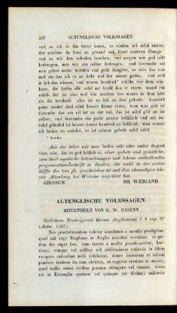 Altenglische Volkssagen.
