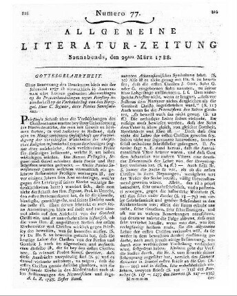 Der Satyr in englischer Uniform / nach der siebenten Lond. Orig. Ausg. übersetzt. - Leipzig : Müller, 1787