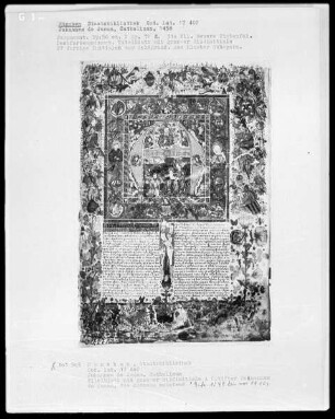 Johannes de Jauna, Catholicon — Buchseite mit mehreren bildlichen Darstellungen