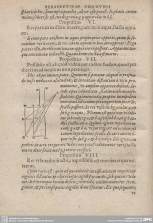 Propositio VI. Res partim existens in aere, partim in aqua, fracta apparet.