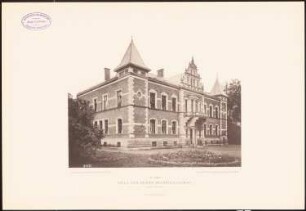 Villa des Herrn Heinrich Vieweg, Braunschweig: Ansicht von Westen (aus: Öffentliche und Privatgebäude, 1887)