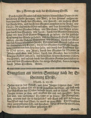 Evangelium am vierten Sonntage nach der Erscheinung Christi, ...