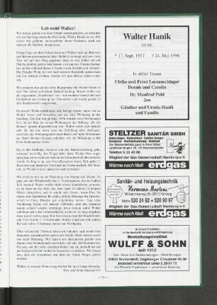 Leb wohl Walter!