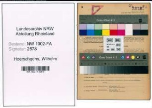 Entnazifizierung Wilhelm Hoerschgens, geb. 14.08.1900 (Kaufmann)