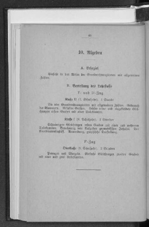 10. Algebra