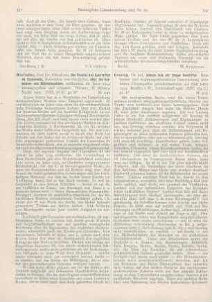 532-534 [Rezension] Greving, Jos., Johann Eck als junger Gelehrter. Eine literar- und dogmengeschichtliche Untersuchung über seinen Chrysopassus praedestinationis aus dem Jahre 1514