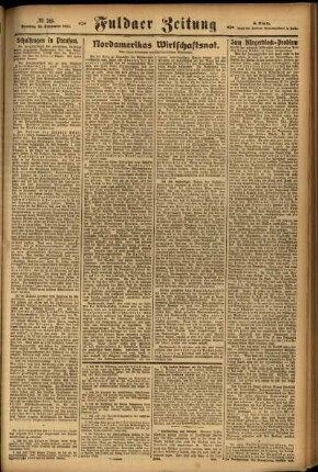 Dritte Ausgabe vom Sonntag, den 14. September 1924.