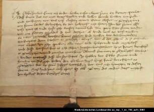 Ekko Ismedes verkauft die Ismedesfenne bei Holtgaste der Kommende Jemgum = OUB I, Nr. 591, S. 516 Anhängendes Siegel beschädigt erhalten