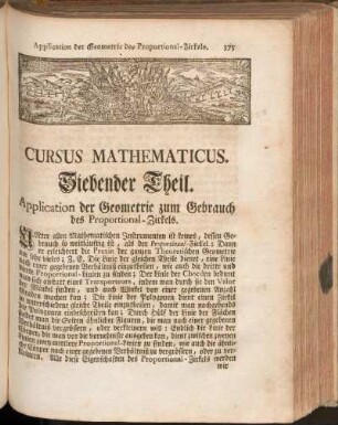 Siebender Theil. Application der Geometrie zum Gebrauch des Proportional-Zirkels