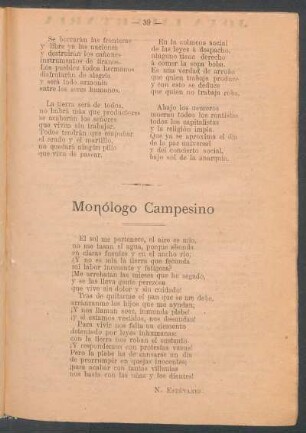 Monólogo Campesino