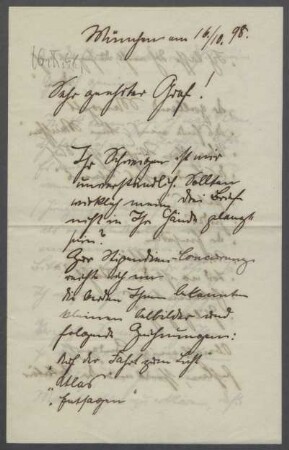 Brief von Georg Kolbe an Hans Albrecht Graf von Harrach