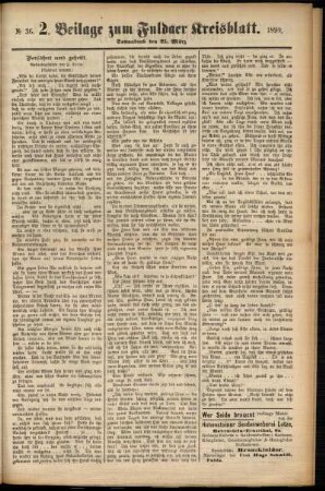 Dritte Ausgabe vom Samstag, den 25. März 1899.