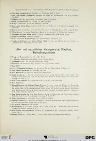 Altes und neuzeitliches Kunstgewerbe, Plastiken, Beleuchtungskörper (Nr. 235-429)