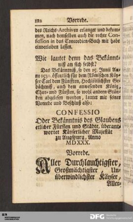 Augspurgische Confeßion.