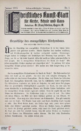 Nr. 1 (Januar 1915)
