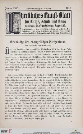 Nr. 1 (Januar 1915)