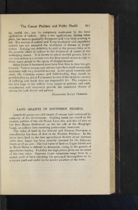 Land Grants in Southern Nigeria