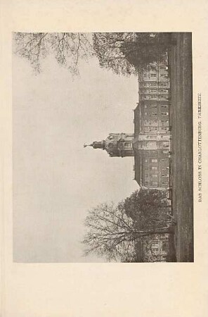 Das Schloss in Charlottenburg. Parkseite