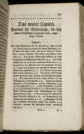 Das neunte Capitel.