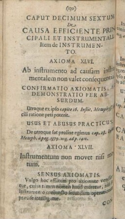 Caput Decimum Sextum De Causa Efficiente Principali Et Instrumentali. Item de Instrumento.