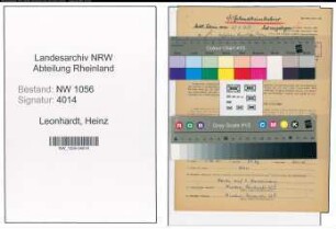 Entnazifizierung Heinz Leonhardt , geb. 17.05.1909 (Lehrer)