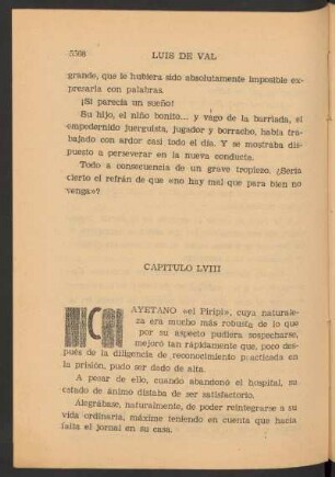 Capítulo LVIII - [Compensaciones]