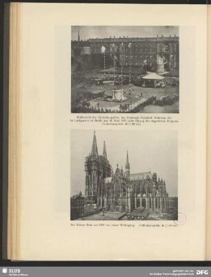 Der Kölner Dom um 1878 vor seiner Freilegung