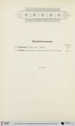 Musikinstrumente (Nr. 466-467)