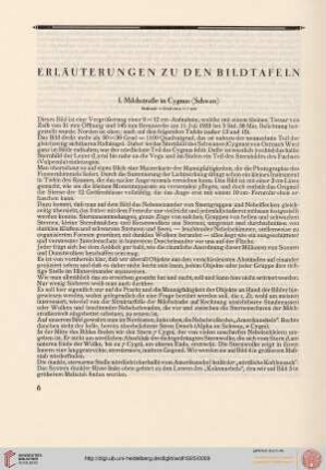 Erläuterungen zu den Bildtafeln
