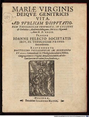 Mariae Virginis Deique genitricis vita