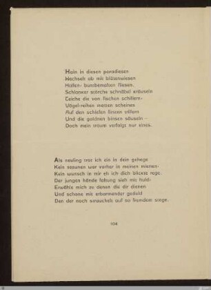 Als neuling trat ich ein in dein gehege : [SW III: keine Sigle]; [SW III, S. 84/143]