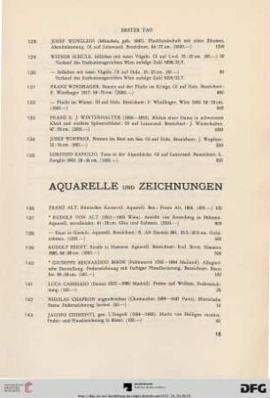 Aquarelle und Zeichnungen (Nr. 136-170)