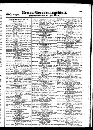605. Ausgabe. Samstag, 24. Juli 1915