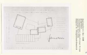 Filmstudio, Berlin-Spandau (Diplomarbeit bei Karl Wilhelm Ochs): Komplex B, Grundriss Obergeschoss 1:200