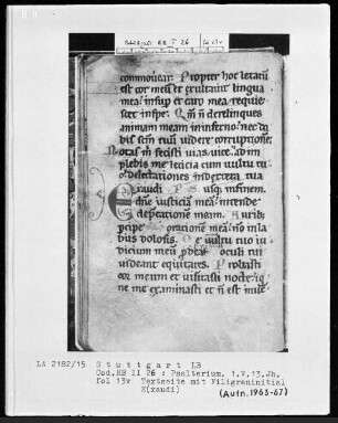 Psalterium — Initiale E (xaudi), Folio 13verso