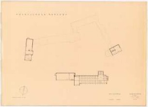 Gartenanlage Evangelische Volksschule am Burgfeld, Neviges: Schulgebäude: Grundriss Kellergeschoss 1:200
