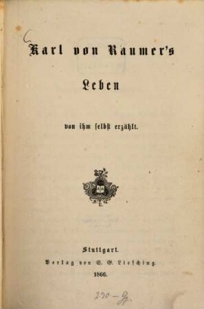 Karl von Raumer's Leben