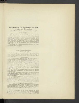 Bestimmungen für Ausführung von Bauwerken aus Eisenbeton