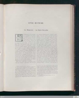 Livre Huitième: La Régence - Le Style Rocaille