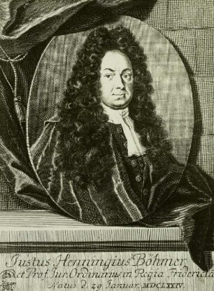Bildnis des Hallenser Juristen Justus Henning Böhmer