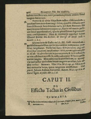 Caput II. De EffectuTtactus in Civilibus.