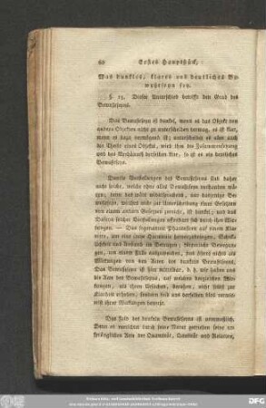 Was dunkles, klares und deutliches Bewußtseyn sey.