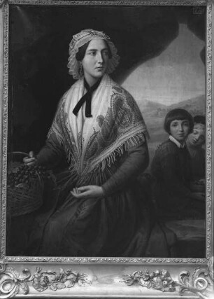 auvergnatische Bäuerin / Paysanne assise