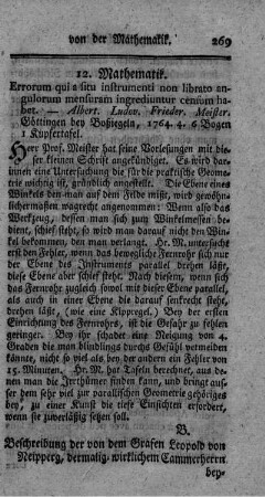 Beschreibung der von dem Grafen Leopold von Neipperg (...) erfundenen neuen Maschine.