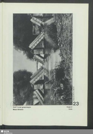 Vom Feind gesprengte Maas-Brücke