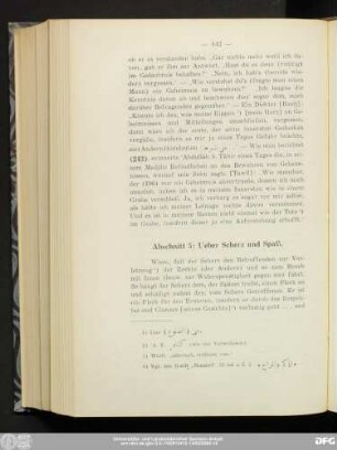 Abschnitt 5: Ueber Scherz und Spaß.